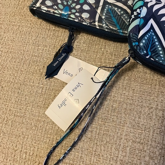 NWT Vera Bradley set Personal Travel Organizer Clutch Case in Blue Island - Picture 15 of 15